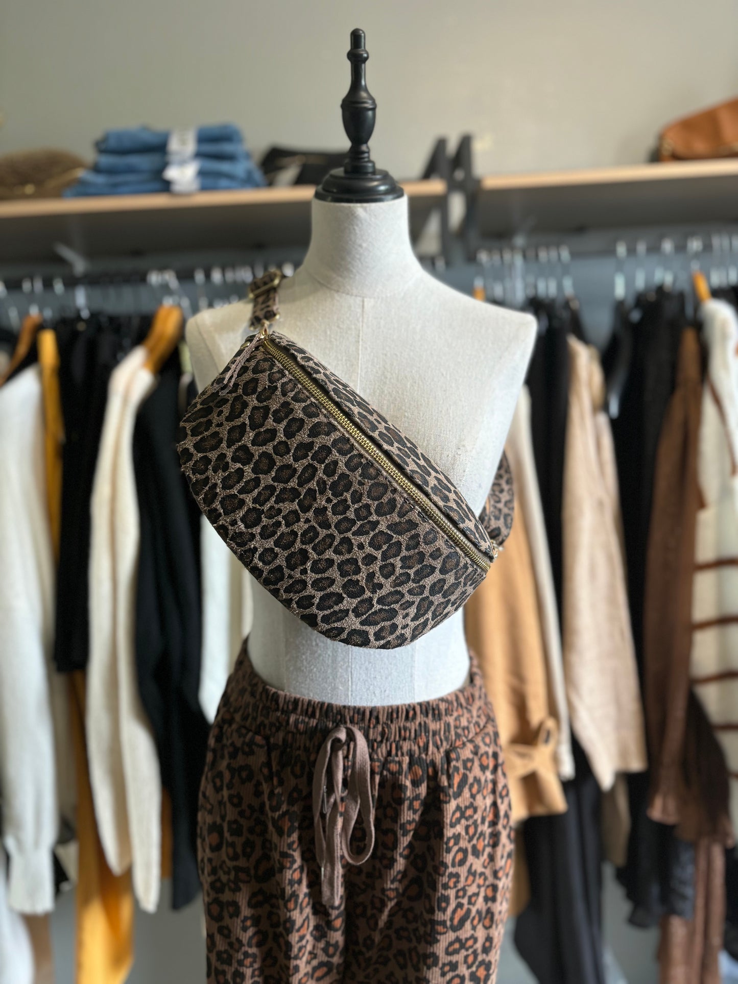 Sac sacoche léopard