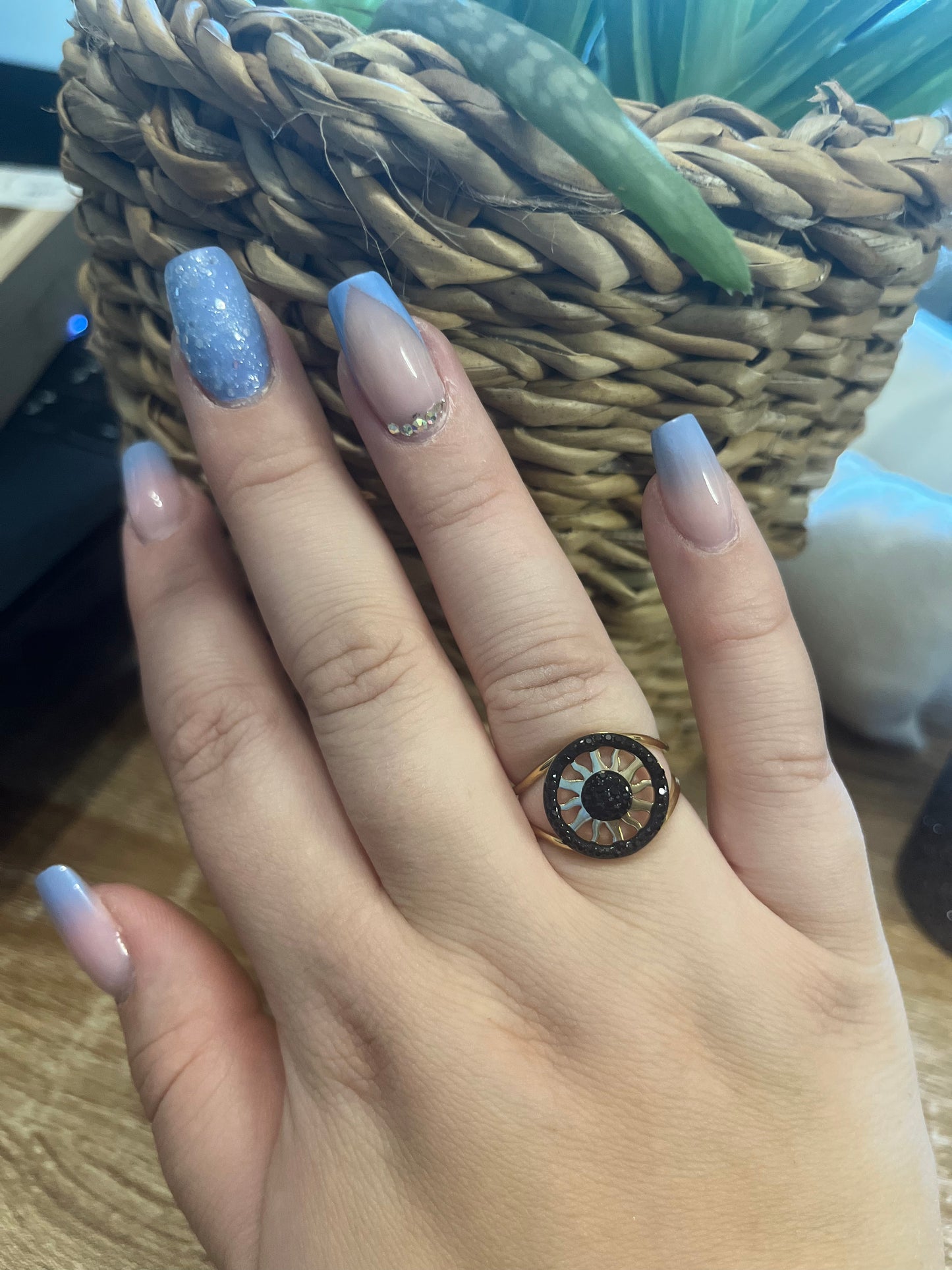 Bague Soleil Entouré