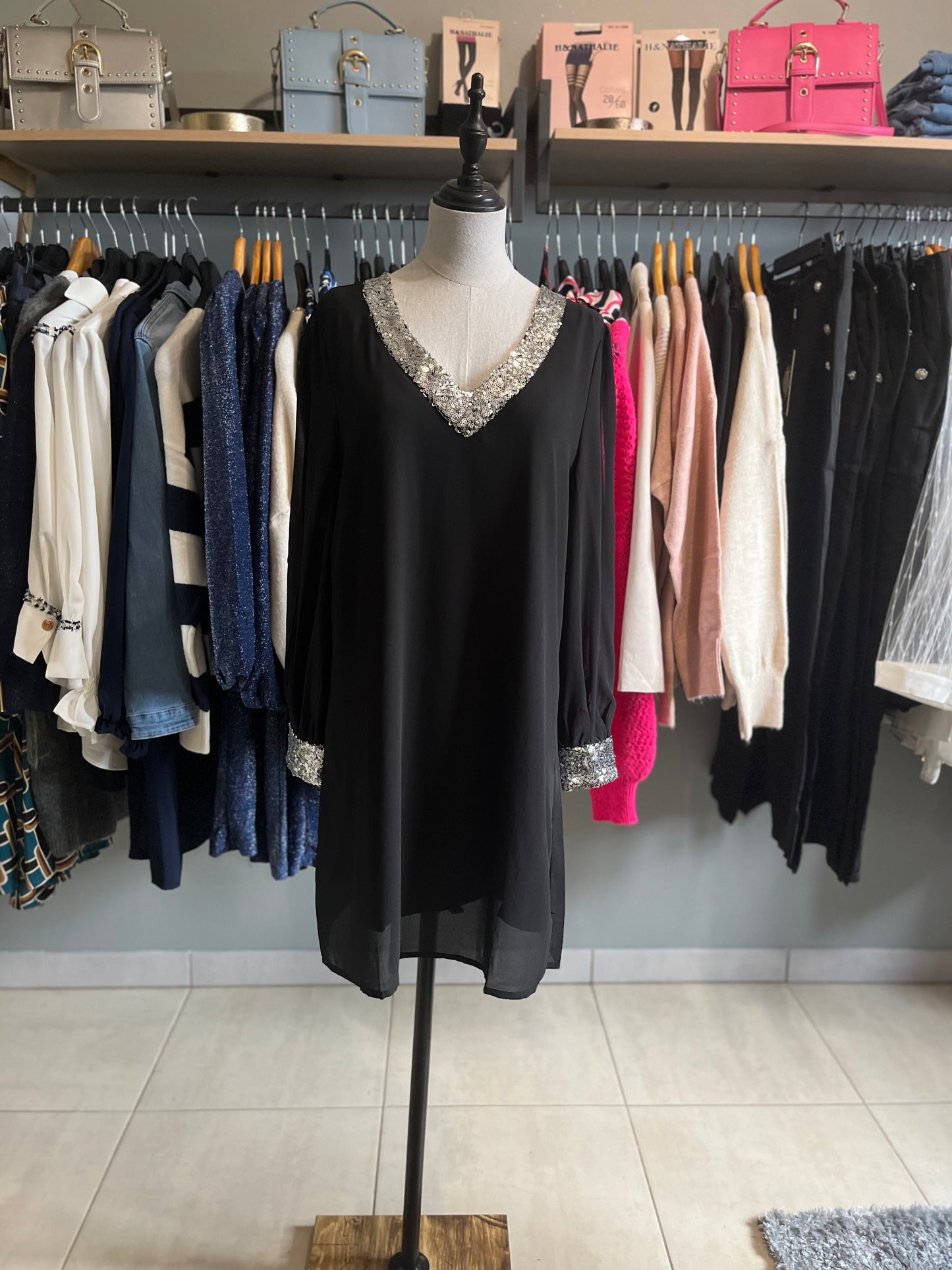 Robe noir et argenté