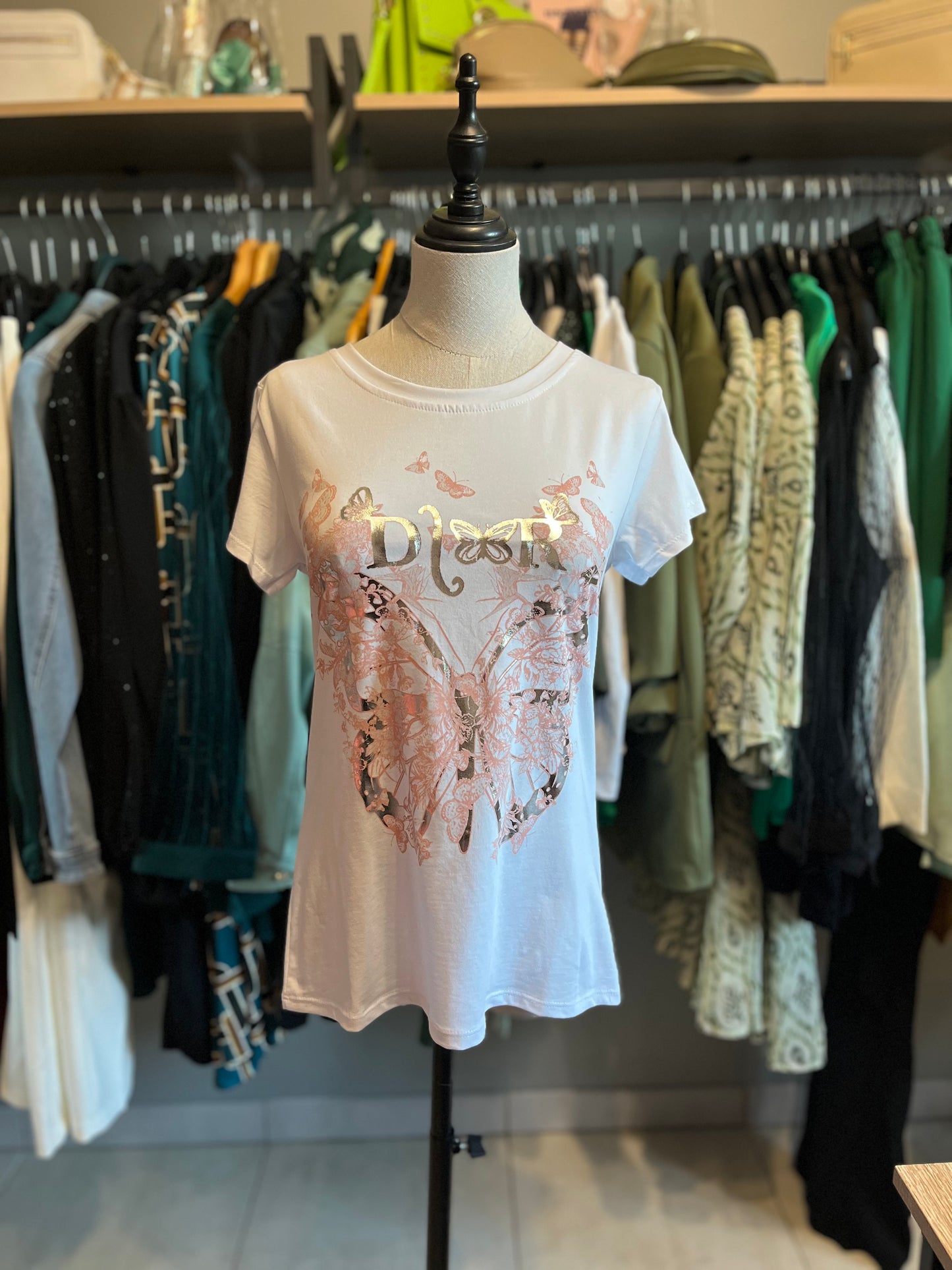 T-shirt corail paillon