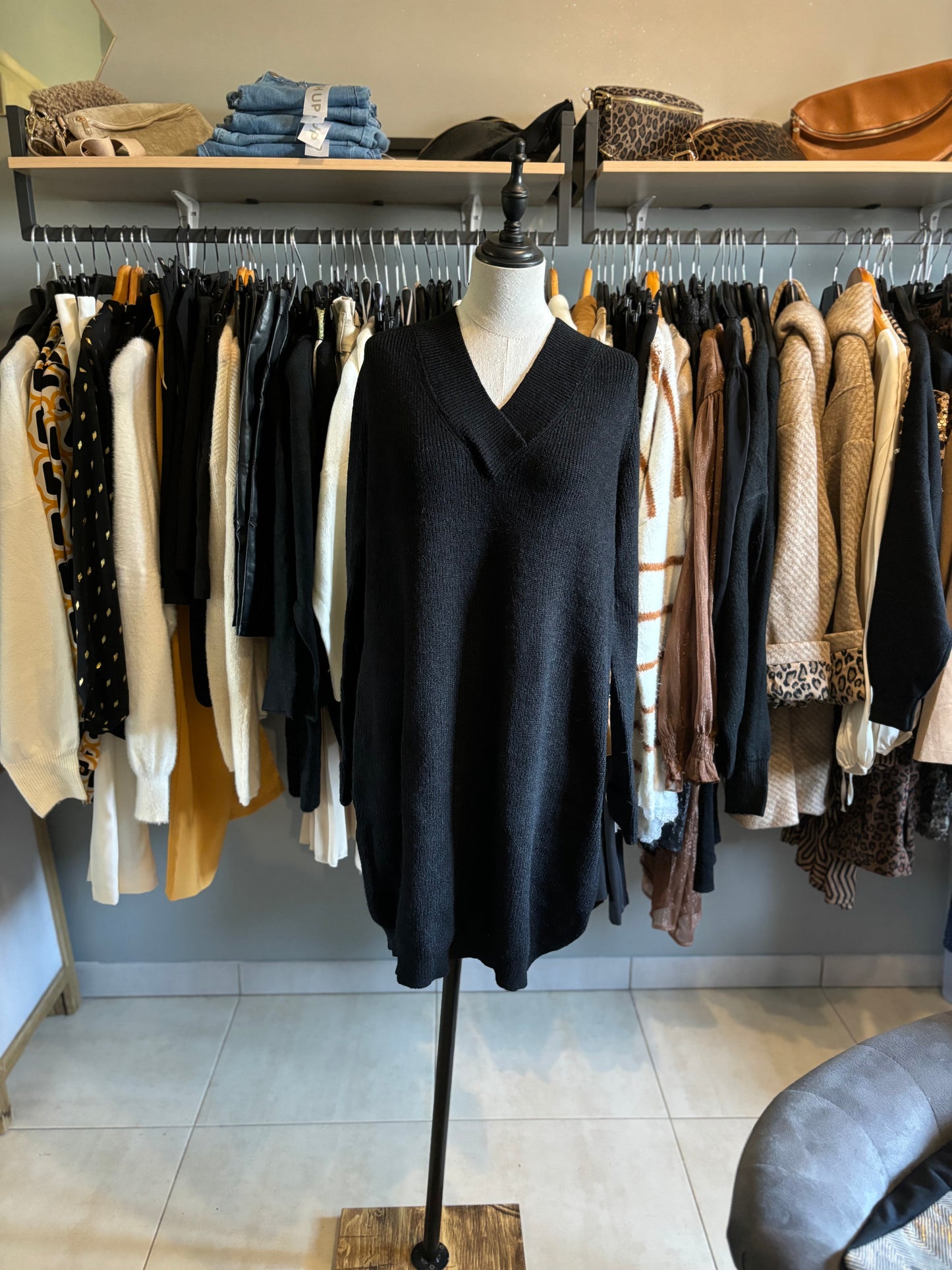 Robe pull noir