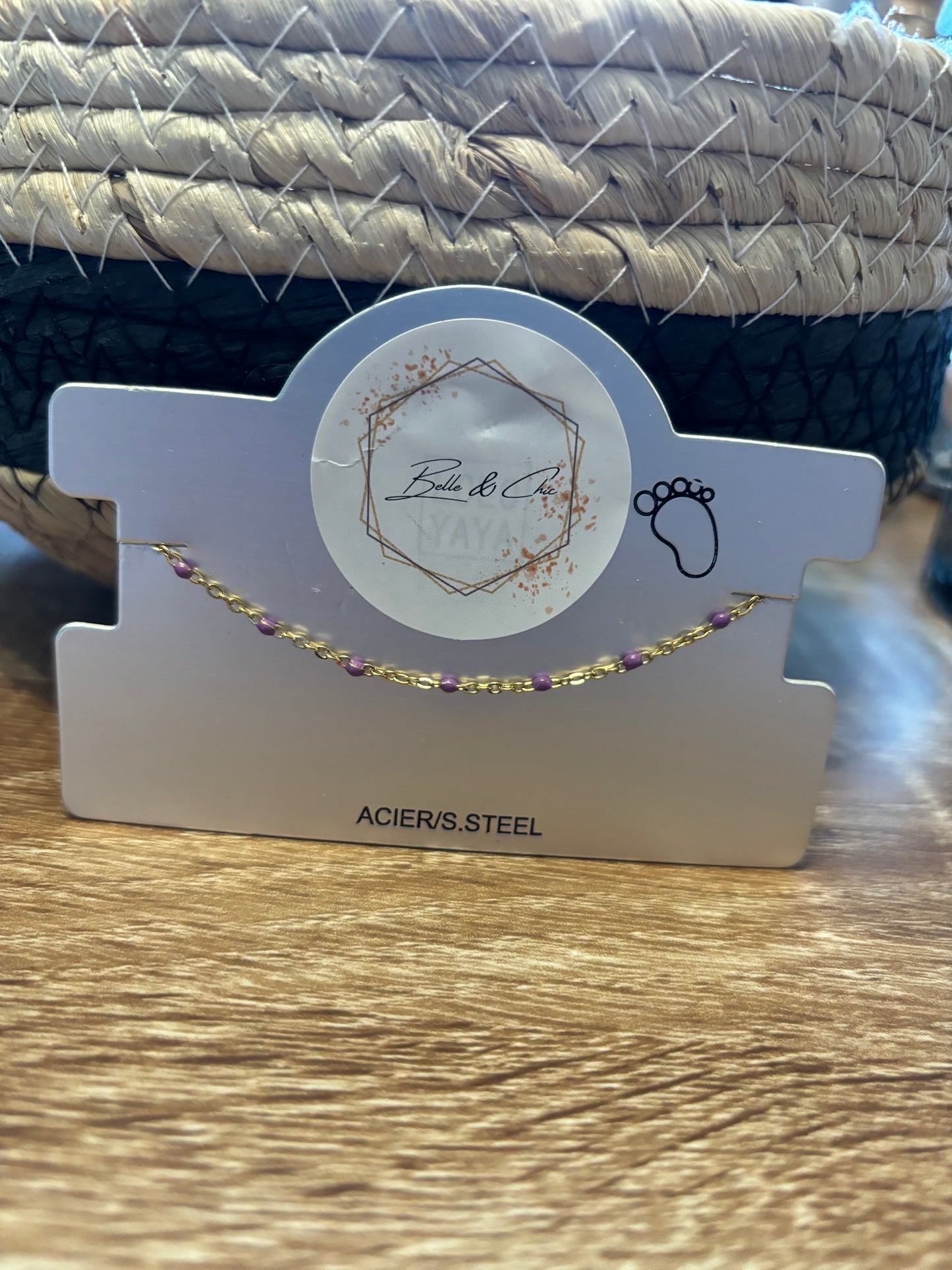 Chaîne de cheville prune