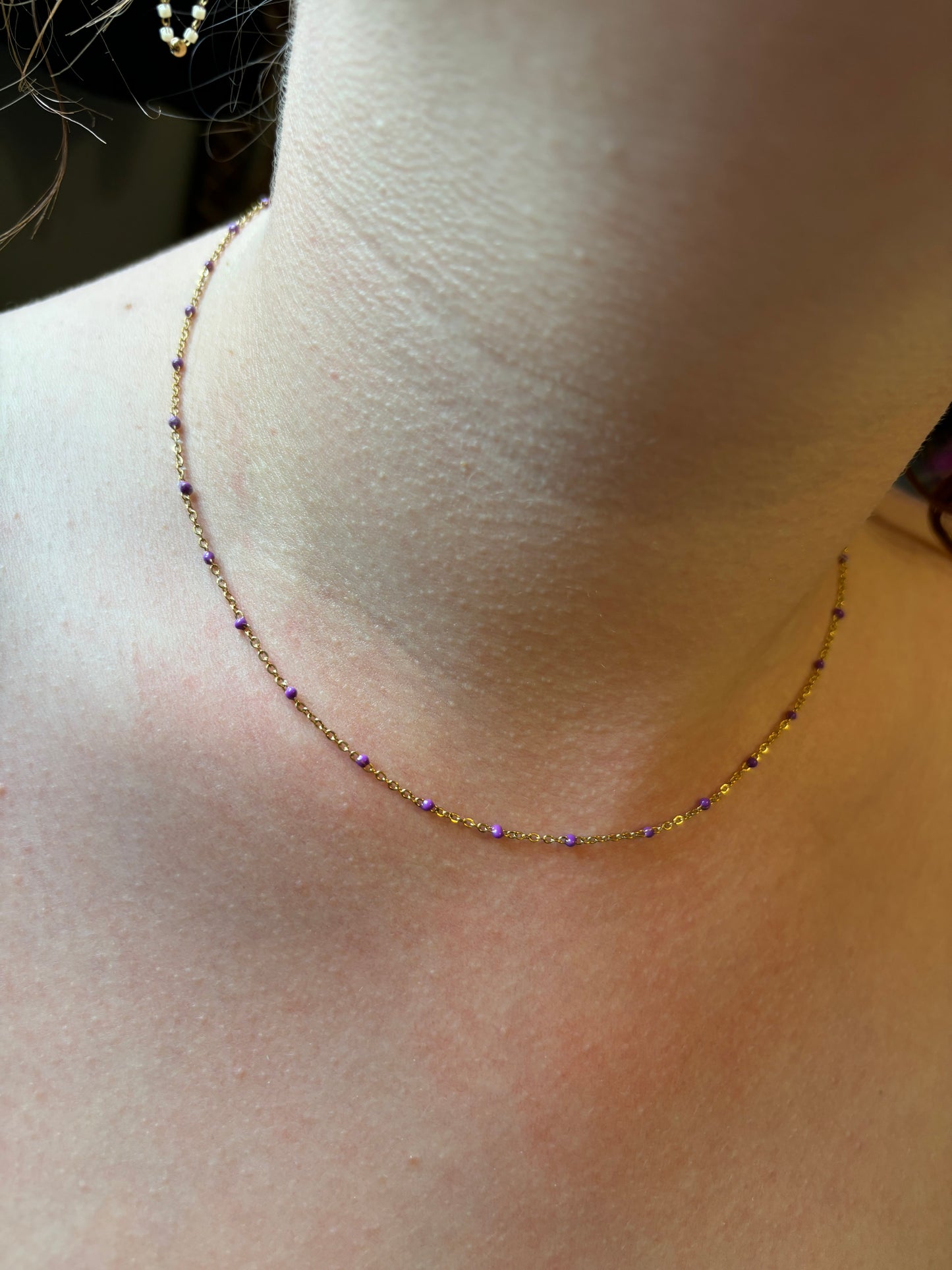Collier violet clair
