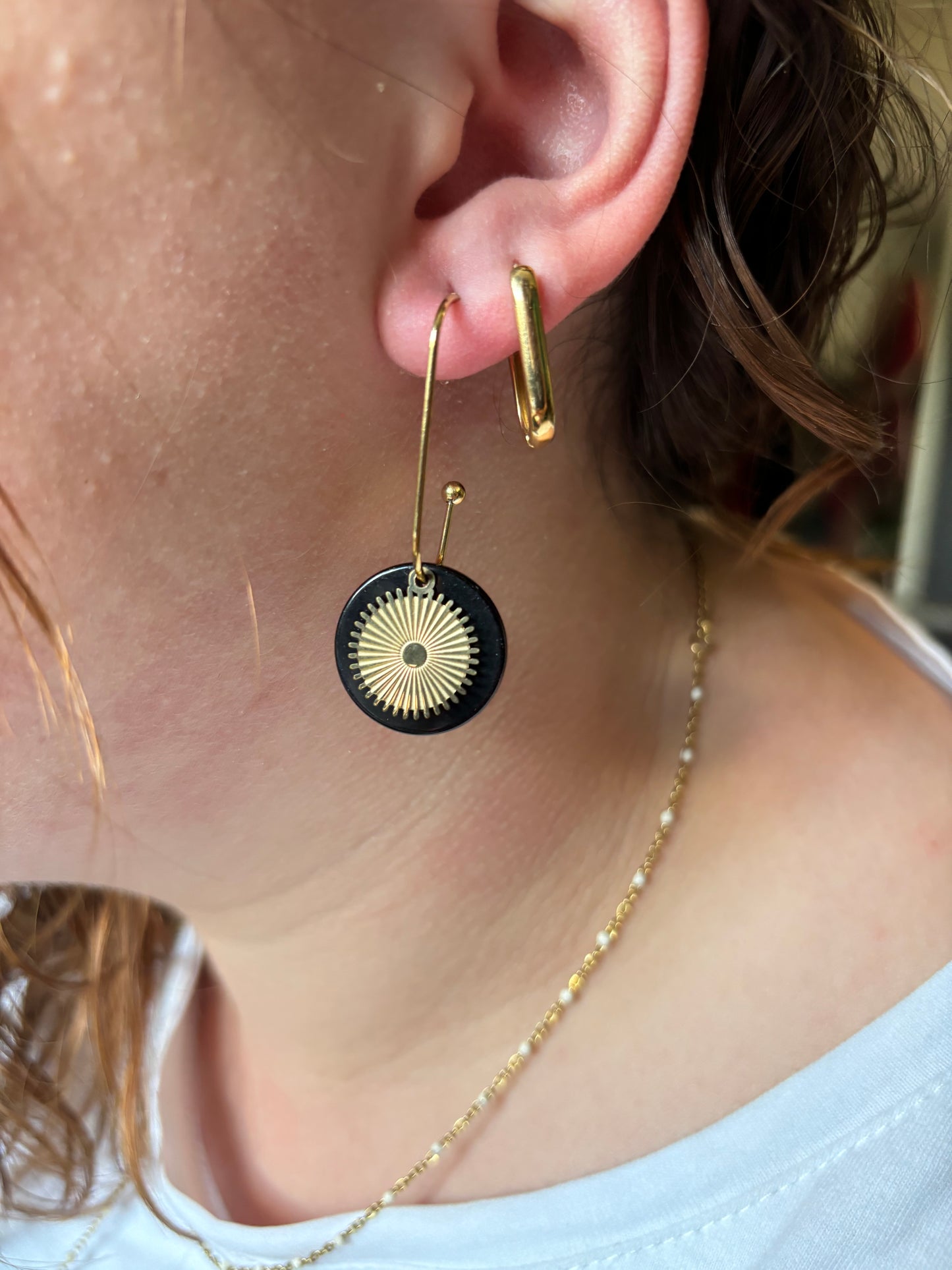 BO longue doré et noir