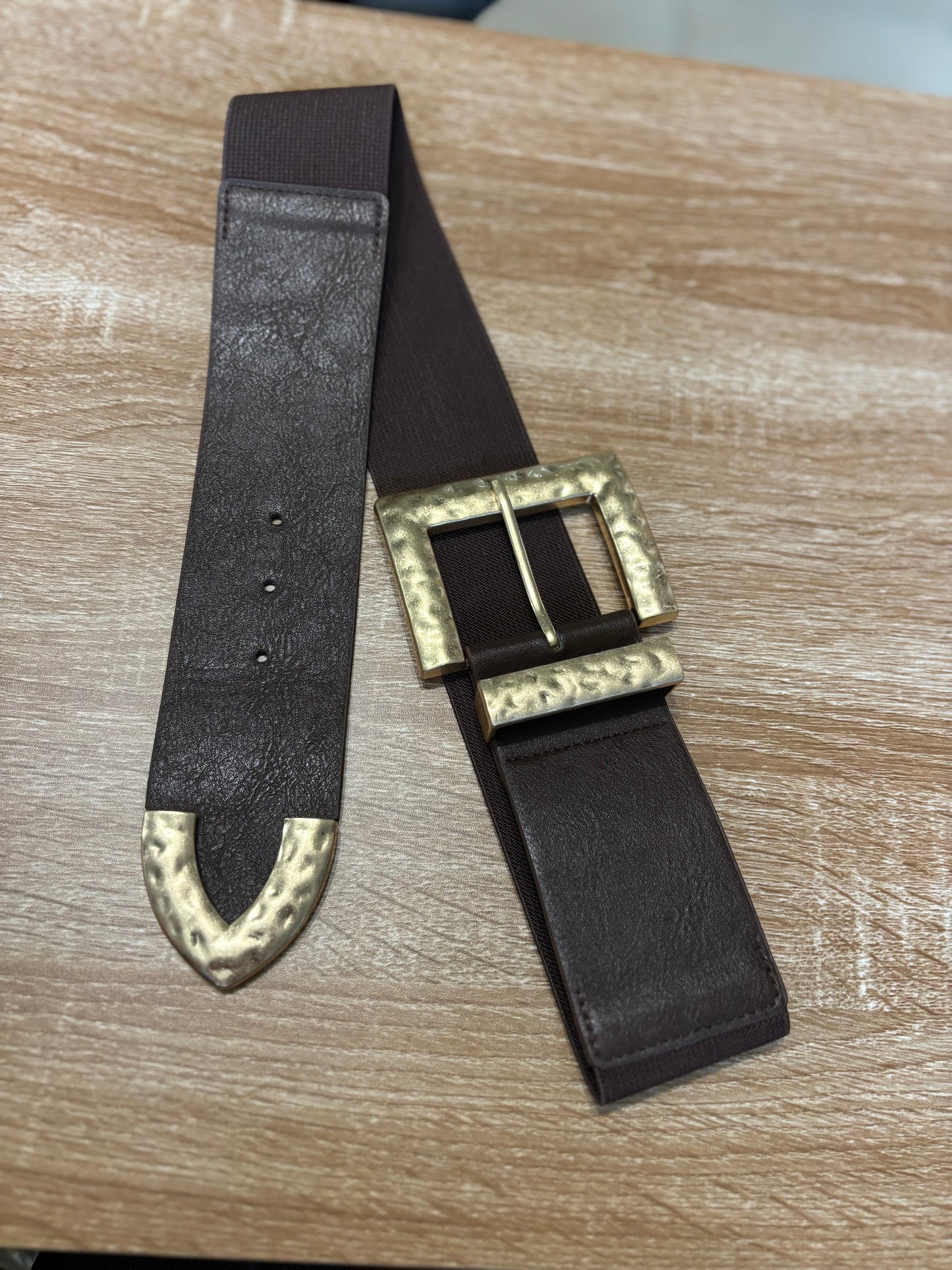 Ceinture large marron