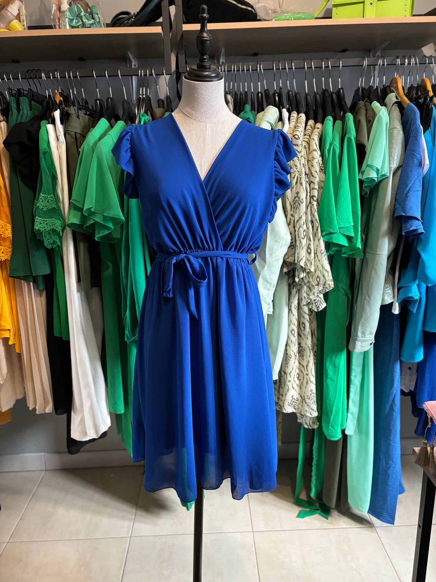 Robe courte bleu