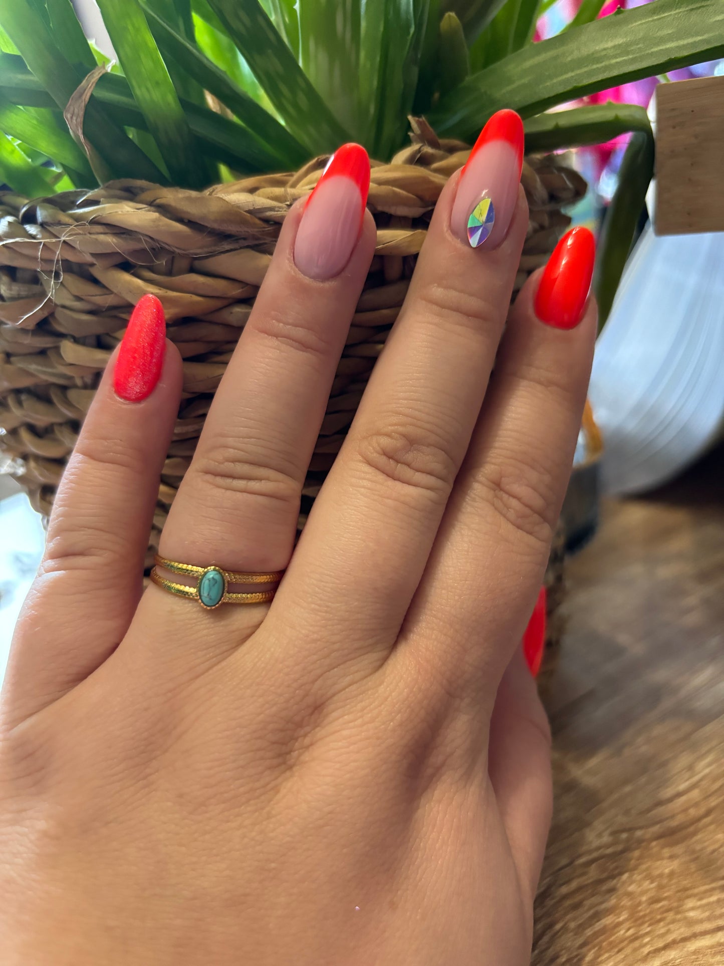 Bague pierre turquoise