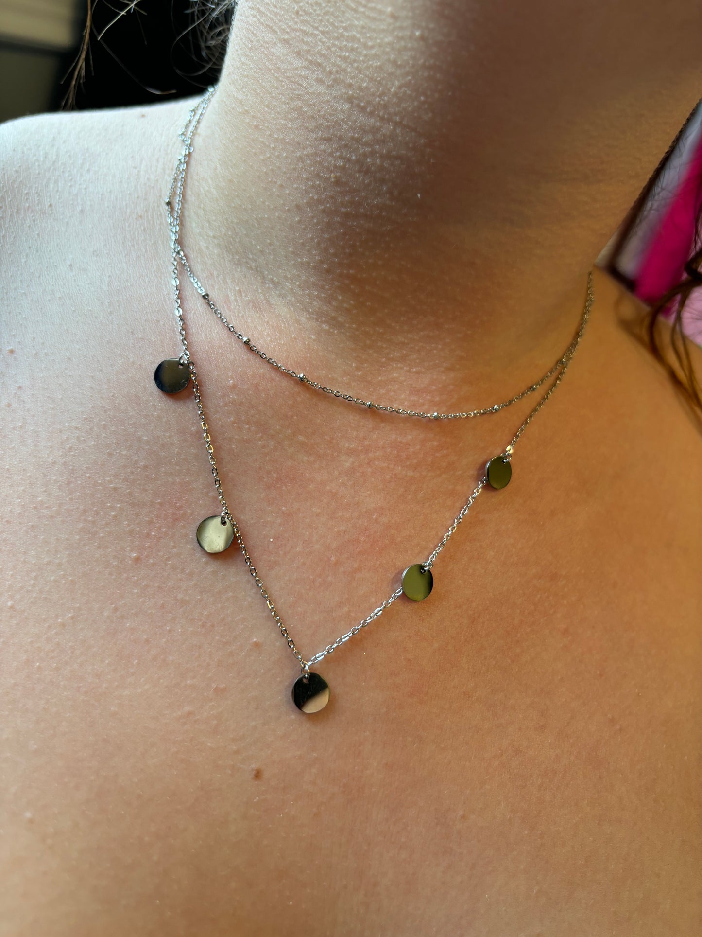 Collier double argent