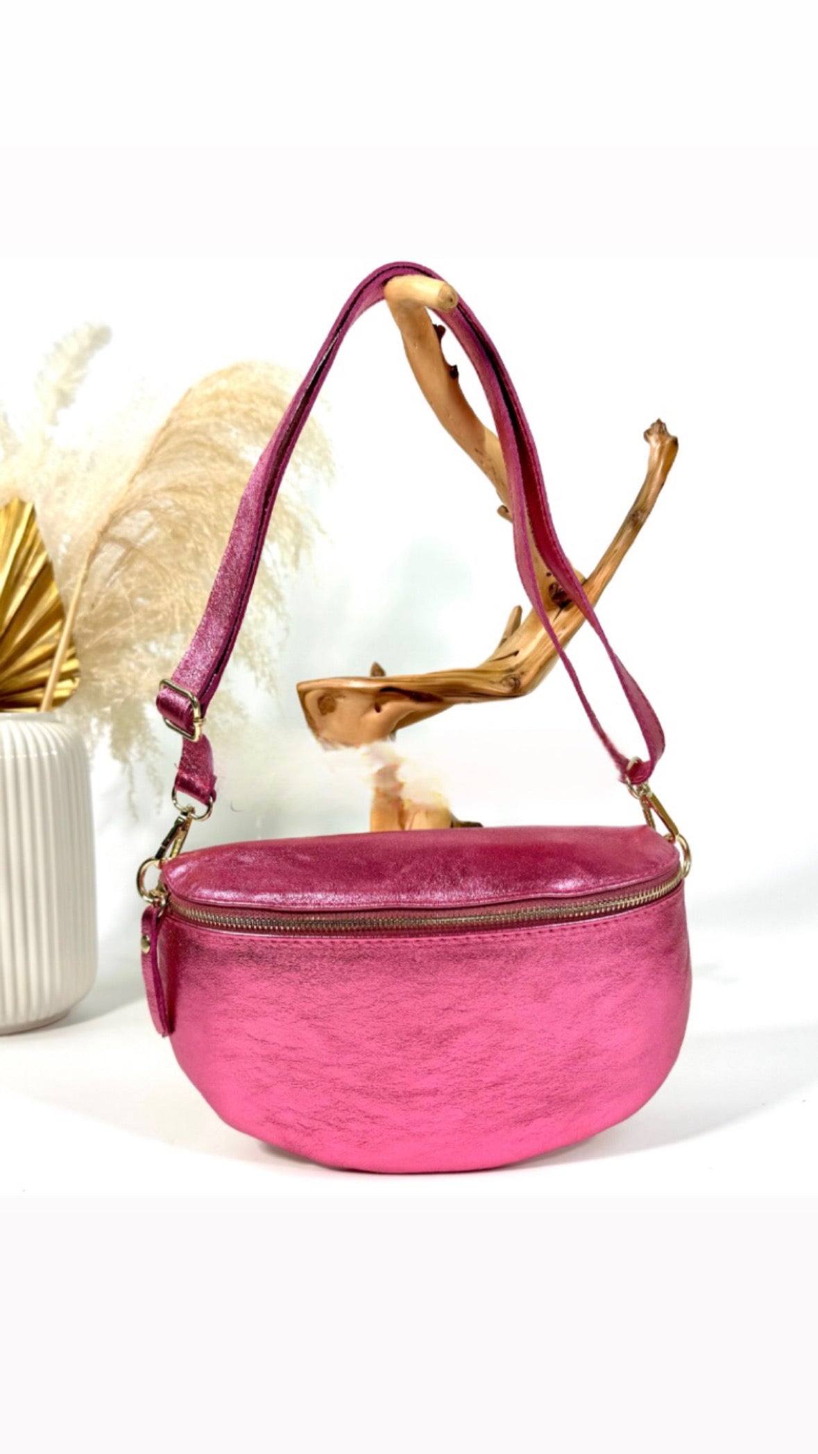 Sac sacoche rose brillant