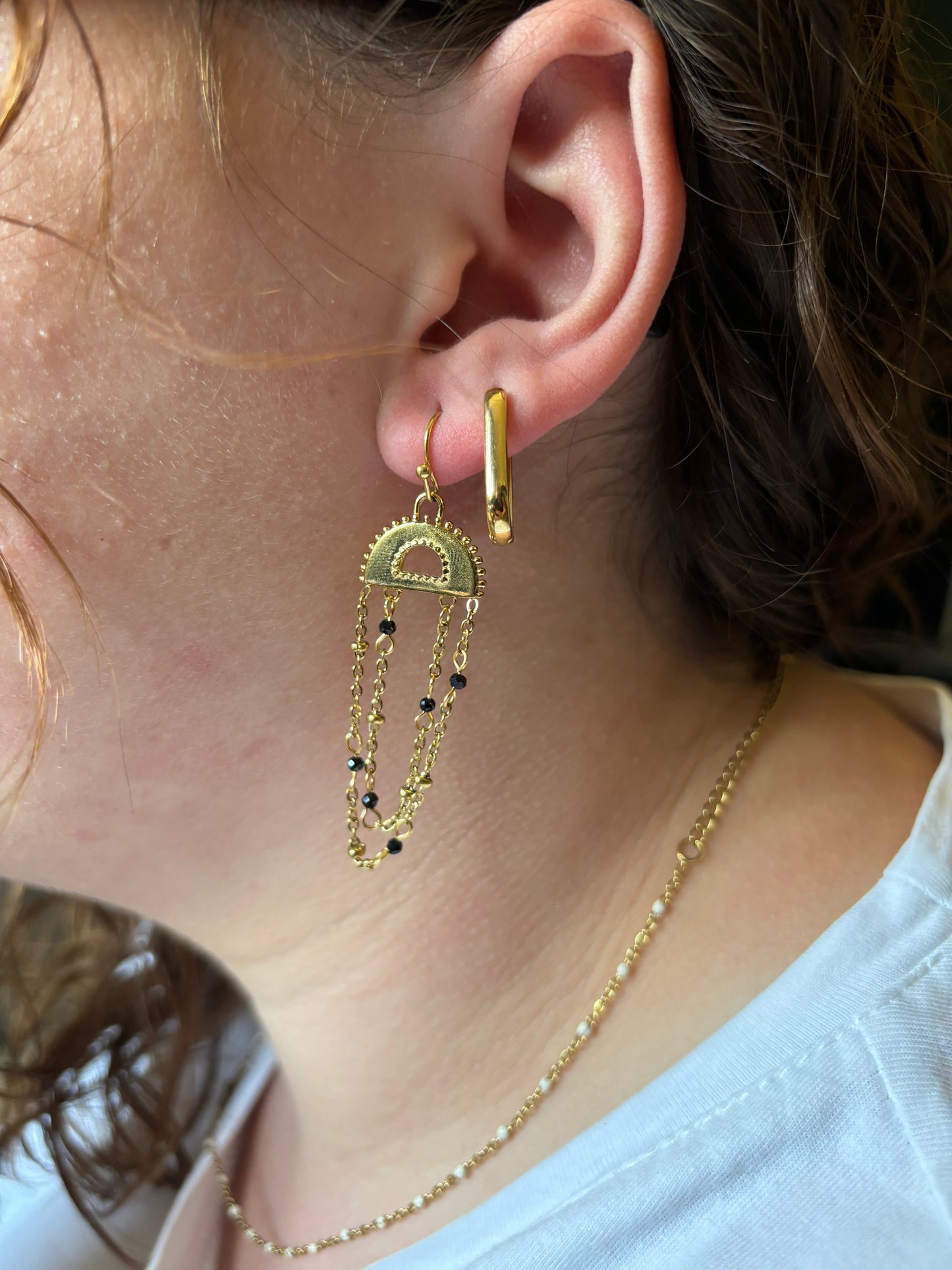 BO longue doré et noir