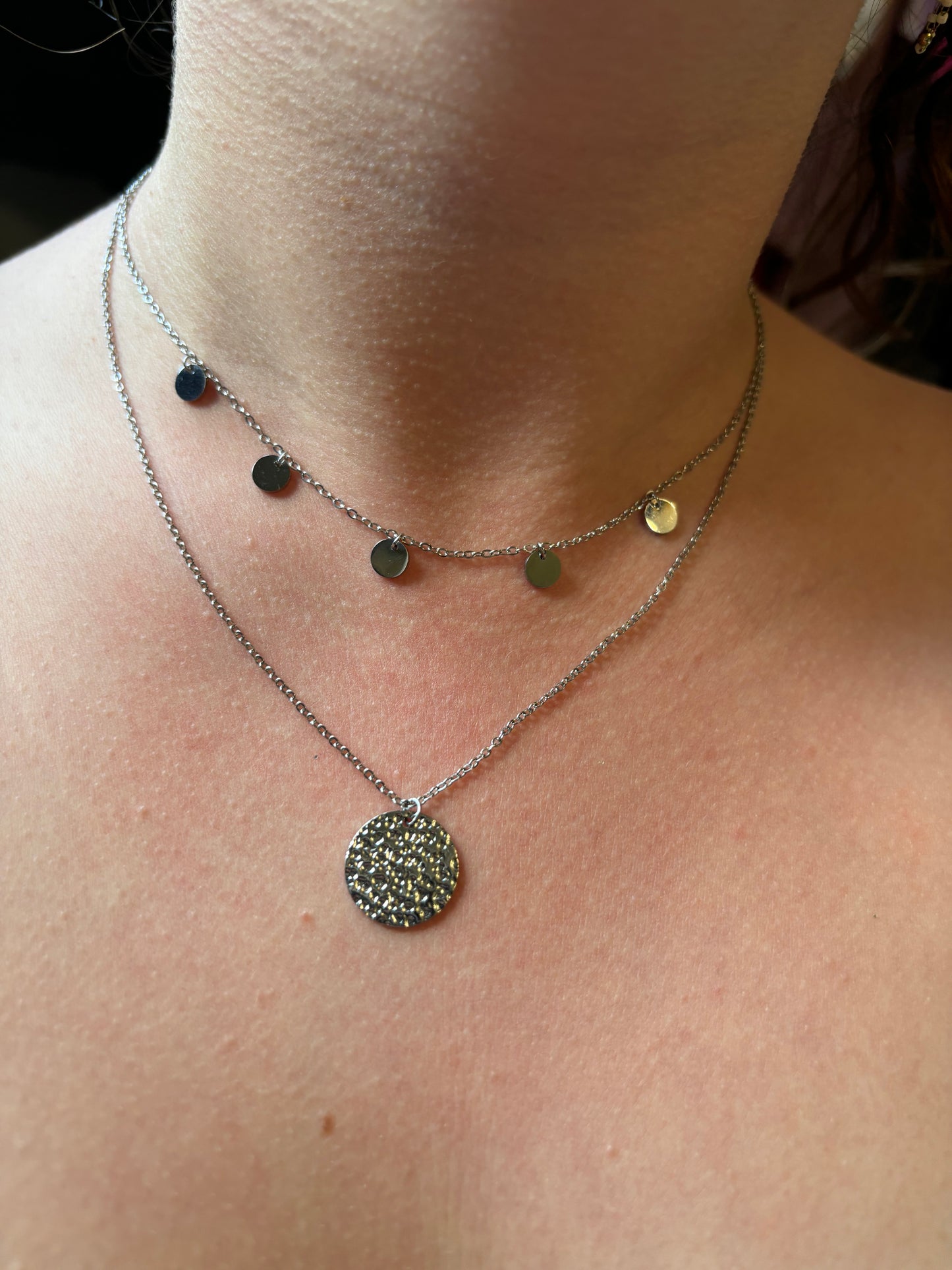 Collier double argent