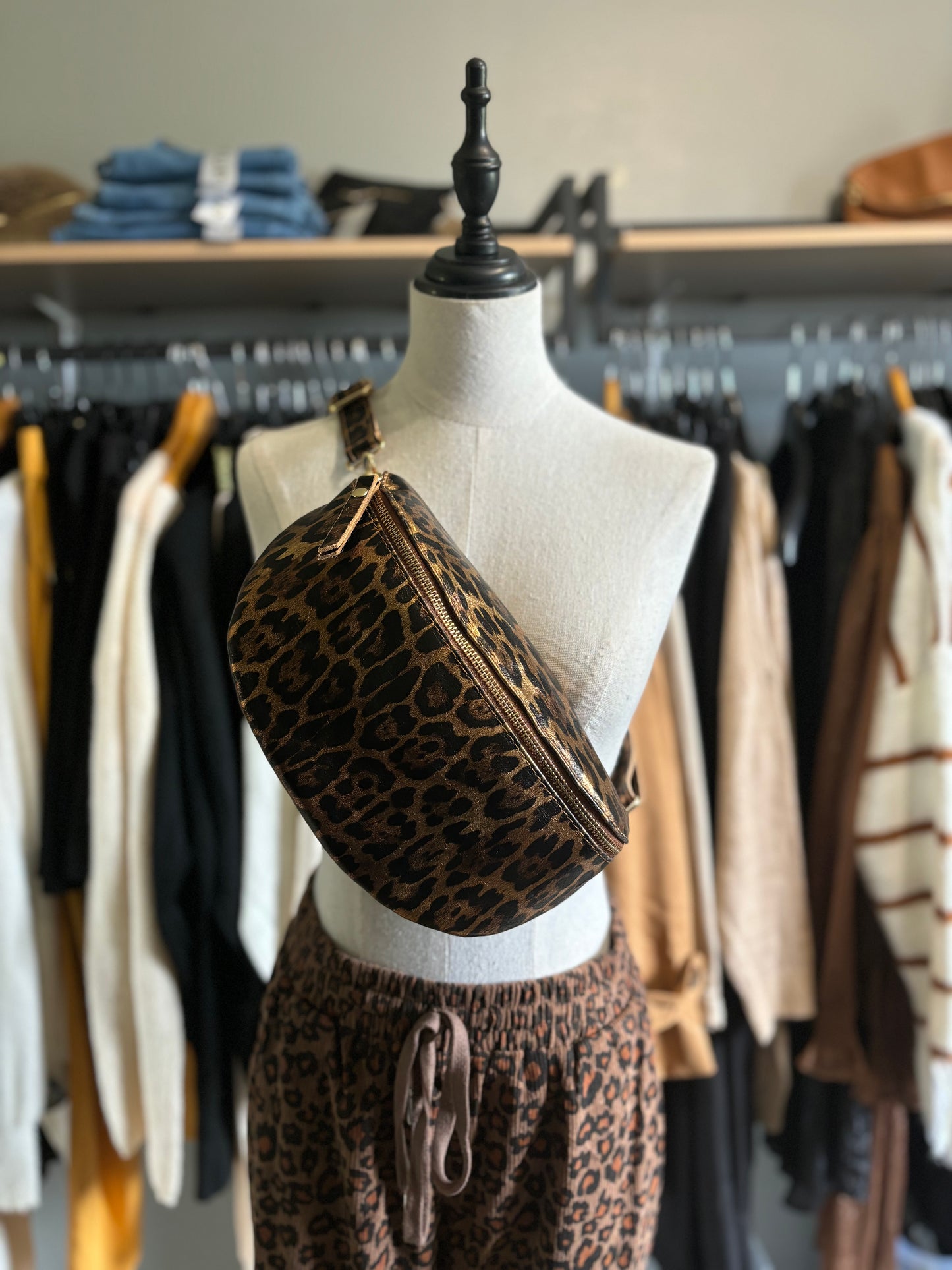 Sac sacoche léopard