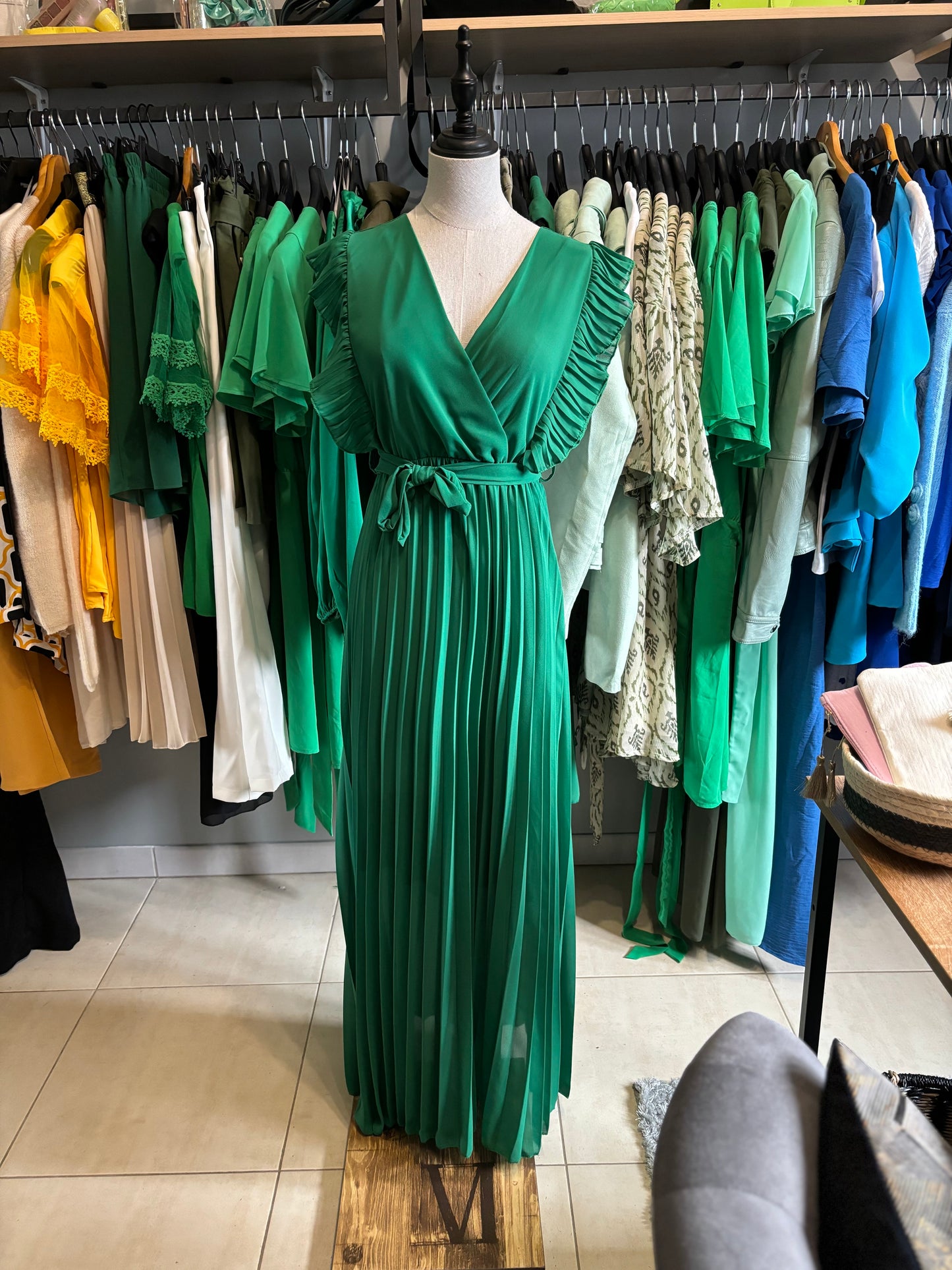 Robe longue verte