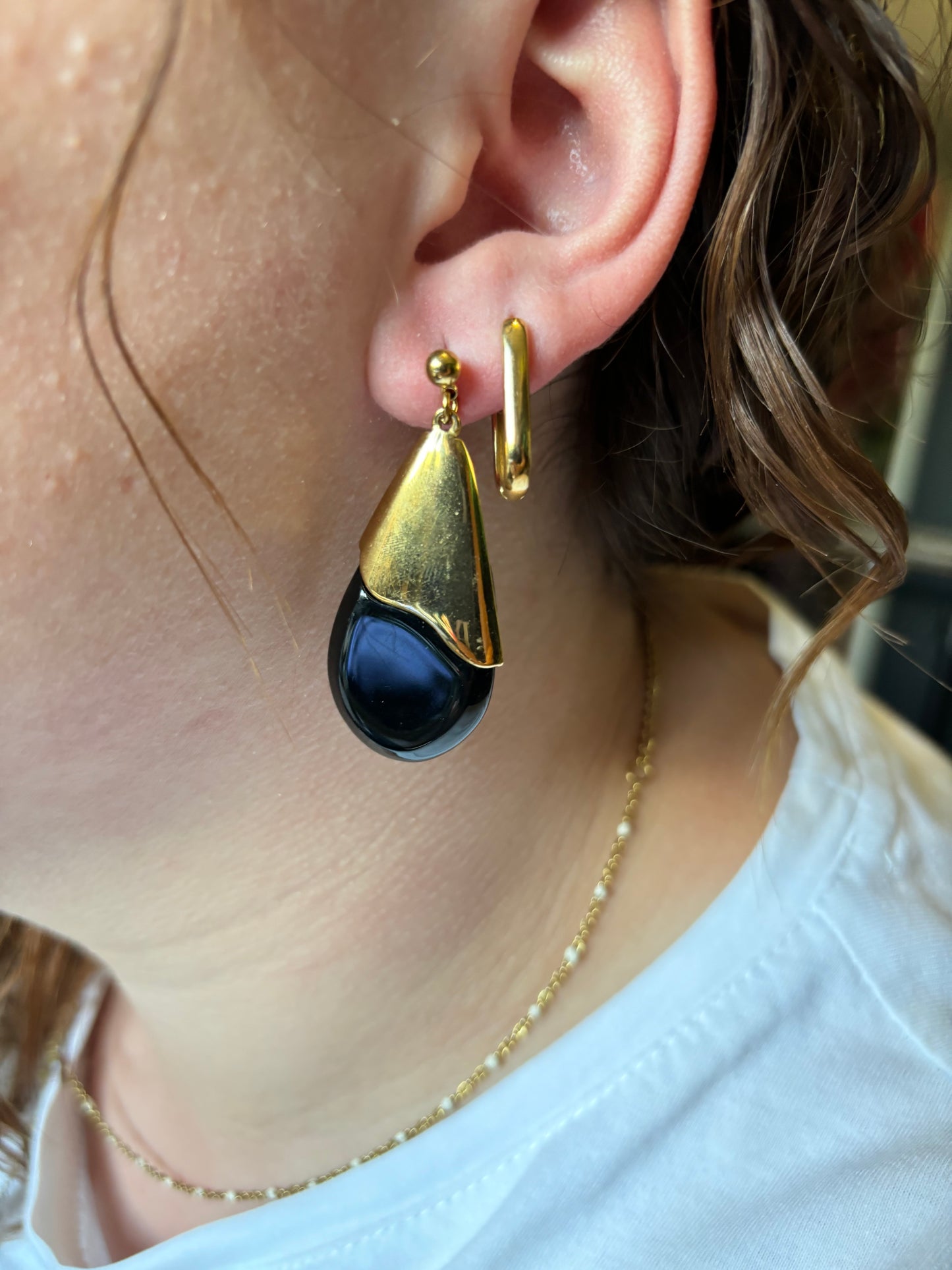 BO goutte noir et doré