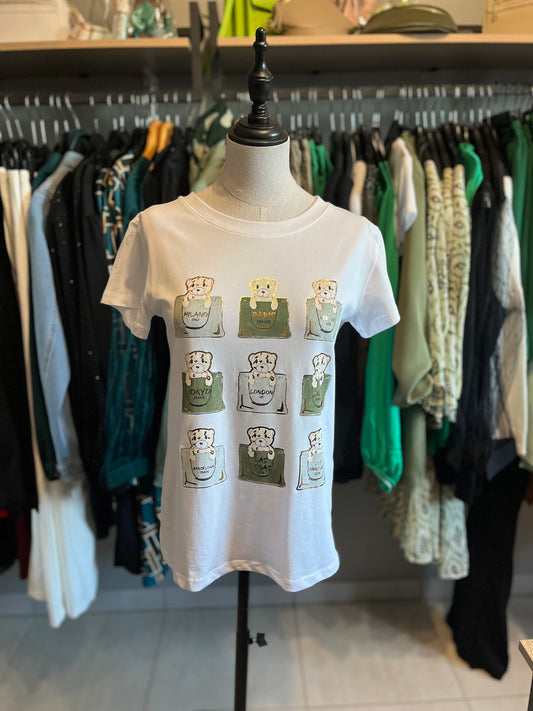 T-shirt vert ourson