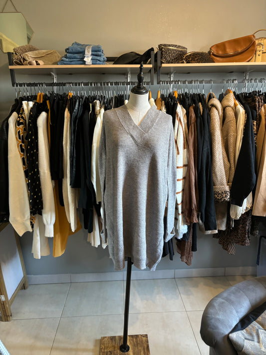 Robe pull grise