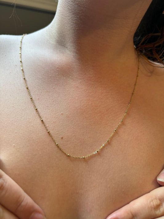 Collier long doré