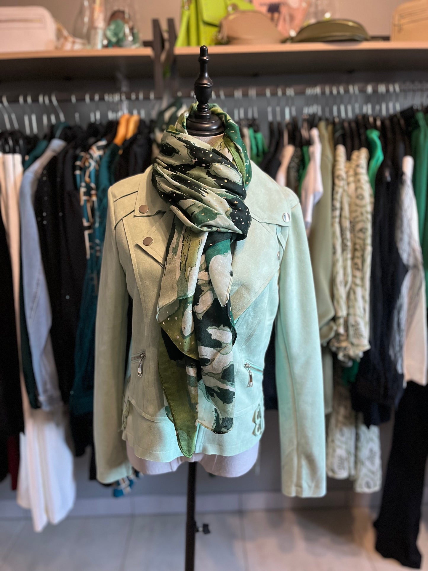 Veste suedine vert