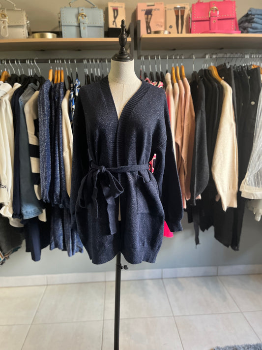 Gilet bleu pailleté