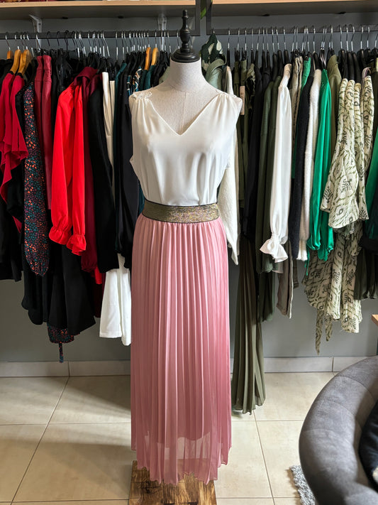 Jupe longe rose