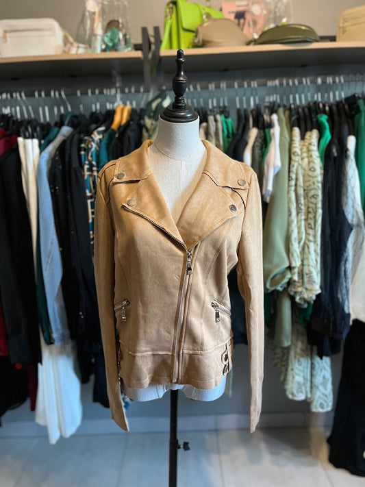 Veste suedine camel