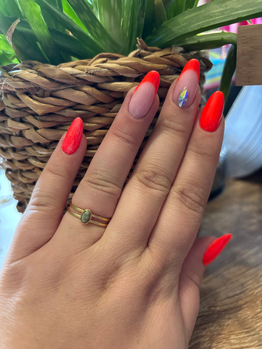 Bague pierre verte