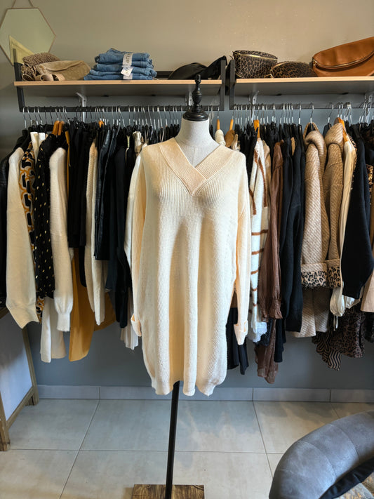 Robe pull beige/peche