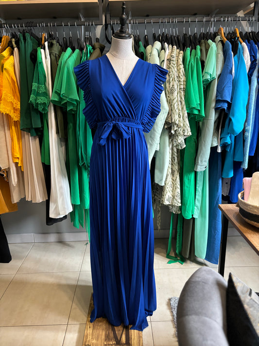 Robe longue bleu roi