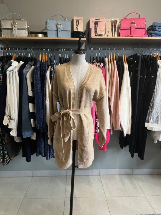 Gilet beige pailleté