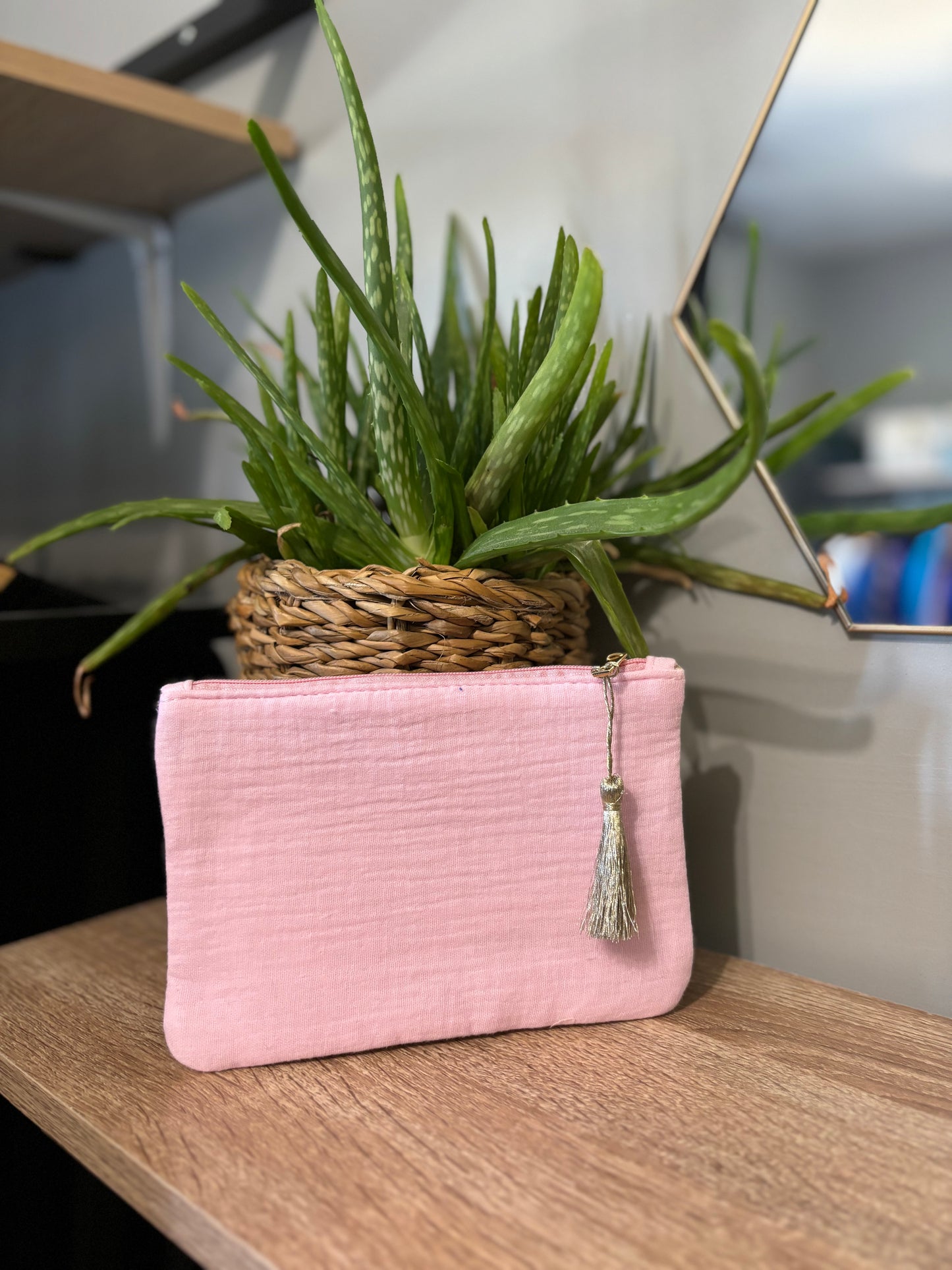Trousse rose clair
