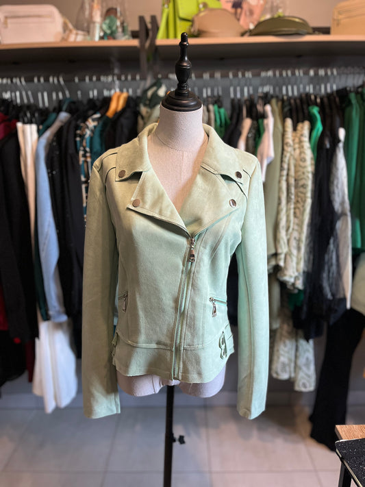 Veste suedine vert