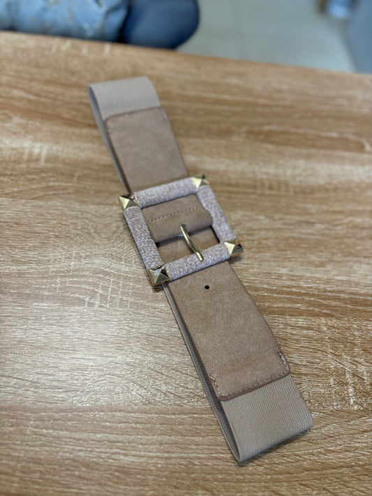 Ceinture large beige