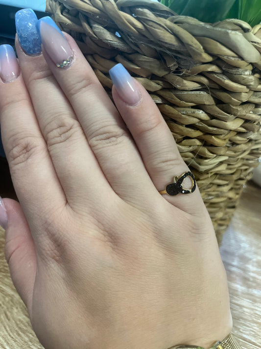 Bague noeud noir