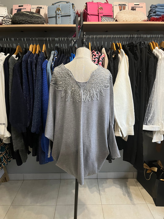 Pull long brillant TU