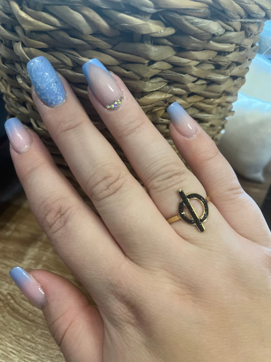 Bague Ronde noir