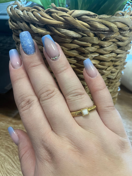Bague Carré blanc