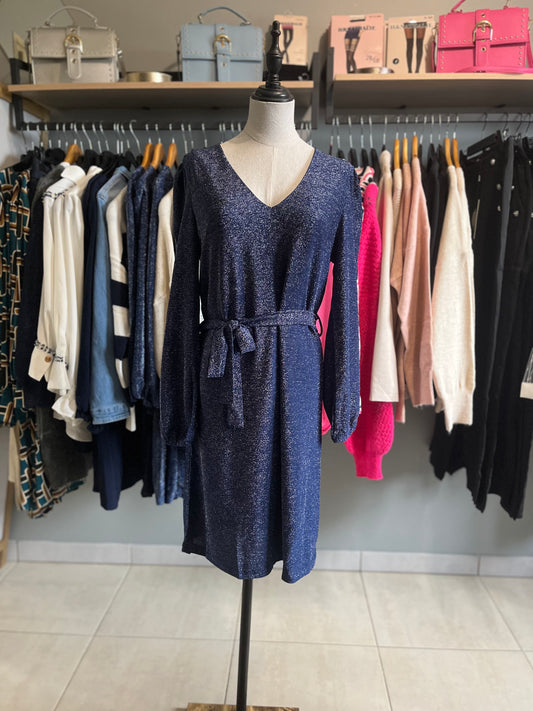 Robe bleu pailleté