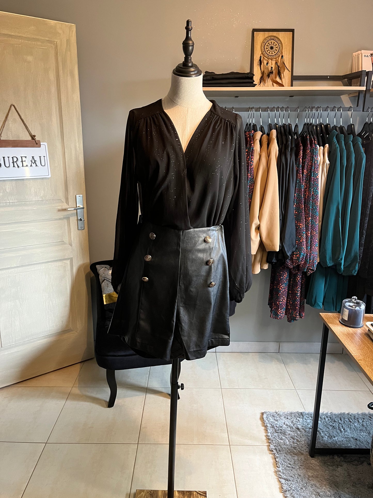 Short simili cuir