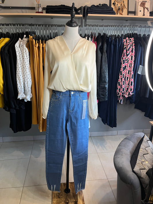 Jeans skinny strass